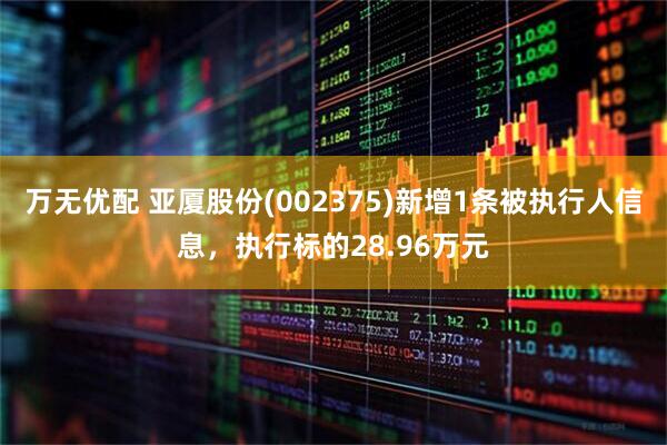 万无优配 亚厦股份(002375)新增1条被执行人信息，执行标的28.96万元