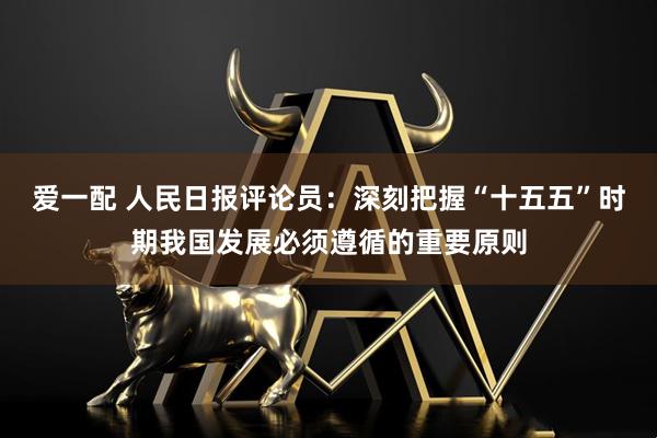 爱一配 人民日报评论员：深刻把握“十五五”时期我国发展必须遵循的重要原则